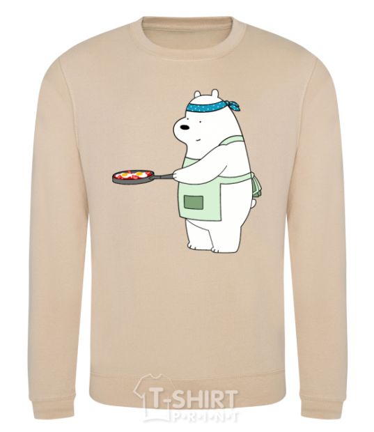 Sweatshirt Regular bears. White sand фото