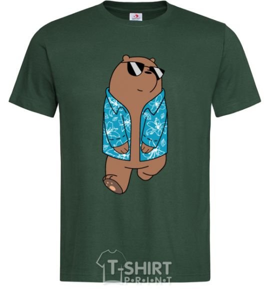Men's T-Shirt Regular Grizz Bears bottle-green фото