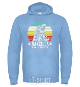 Men`s hoodie MAXZILLA sky-blue фото