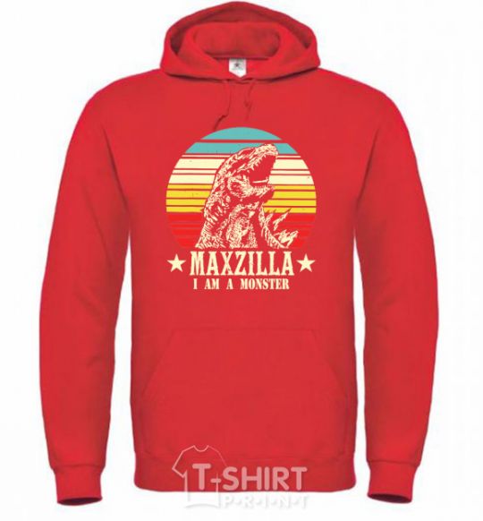 Men`s hoodie MAXZILLA bright-red фото