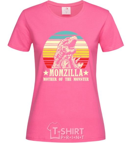 Женская футболка MOMZILLA Ярко-розовый фото
