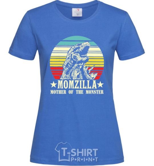 Женская футболка MOMZILLA Ярко-синий фото