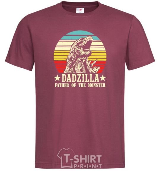 Men's T-Shirt DADZILLA burgundy фото