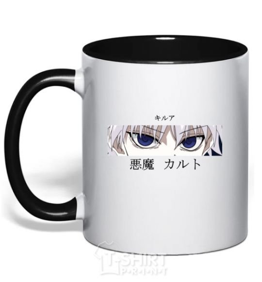 Mug with a colored handle hunter x hunter black фото