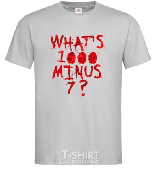 Men's T-Shirt 1000 minus 7 grey фото