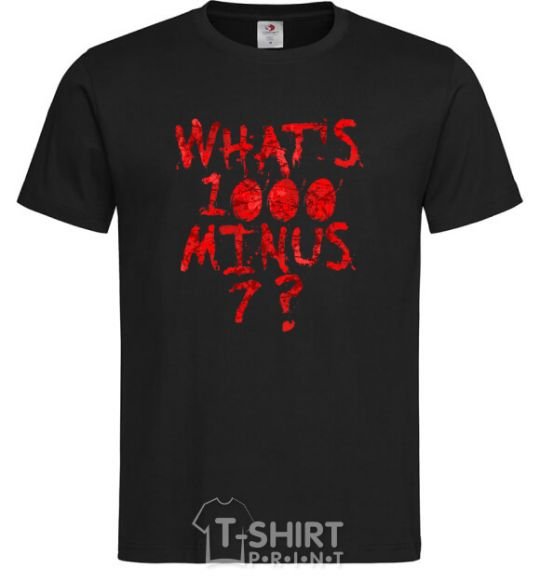 Men's T-Shirt 1000 minus 7 black фото