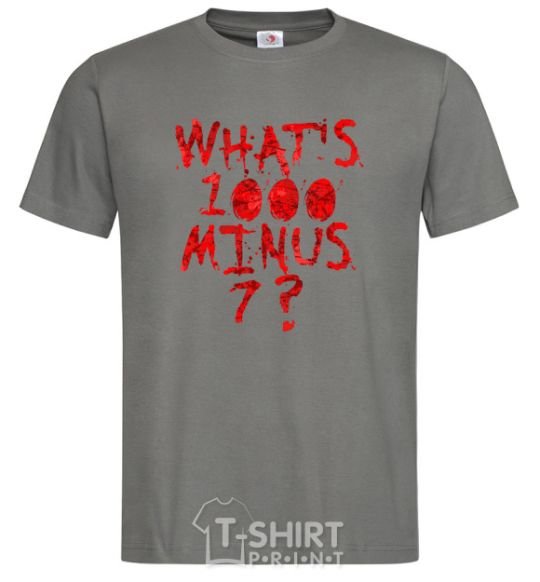 Men's T-Shirt 1000 minus 7 dark-grey фото