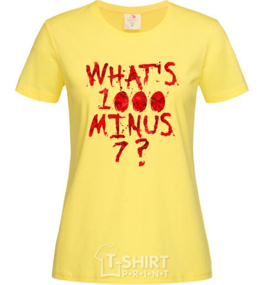 Женская футболка 1000 minus 7 Лимонный фото