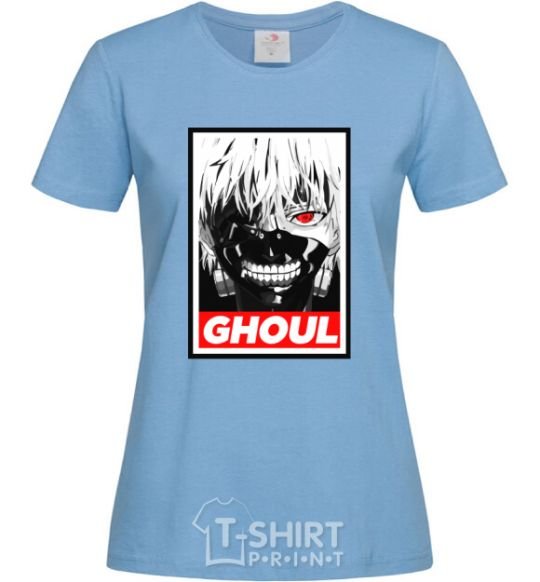 Women's T-shirt GHOUL sky-blue фото