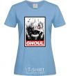 Women's T-shirt GHOUL sky-blue фото