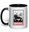 Mug with a colored handle GHOUL black фото