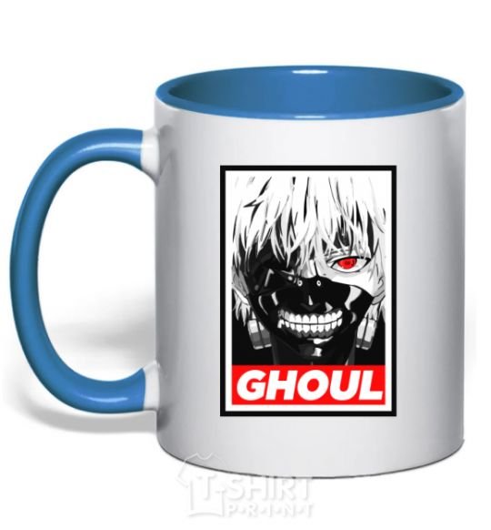 Mug with a colored handle GHOUL royal-blue фото