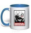 Mug with a colored handle GHOUL royal-blue фото