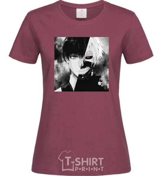 Women's T-shirt Kaneki burgundy фото