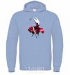 Men`s hoodie Hollow night silksong sky-blue фото