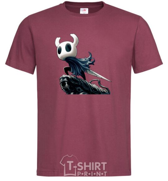 Men's T-Shirt Hollow night with a sword burgundy фото