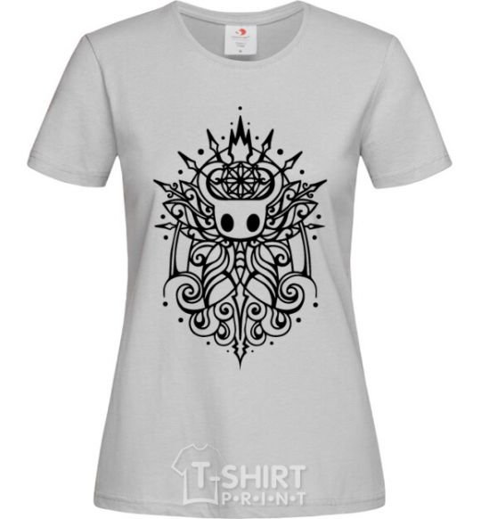 Women's T-shirt hollow night curls grey фото