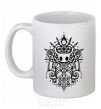 Ceramic mug hollow night curls White фото