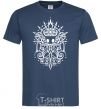 Men's T-Shirt hollow night curls navy-blue фото