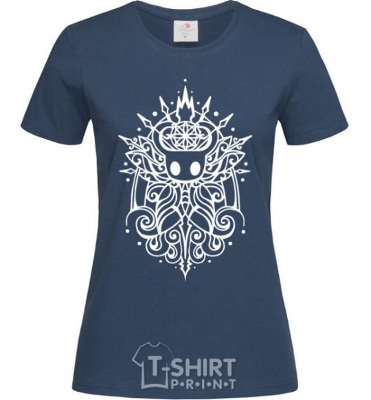 Women's T-shirt hollow night curls navy-blue фото