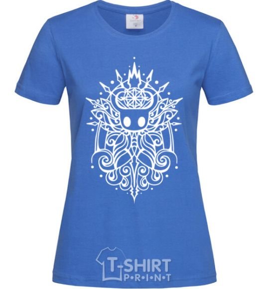 Women's T-shirt hollow night curls royal-blue фото