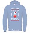 Men`s hoodie HOHOHODOR sky-blue фото