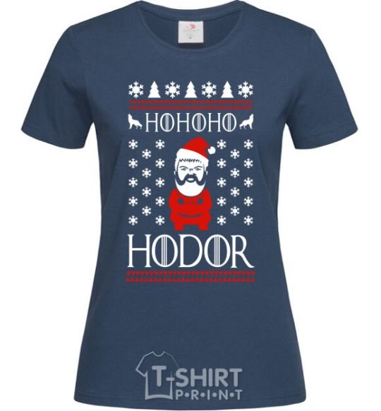 Women's T-shirt HOHOHODOR navy-blue фото