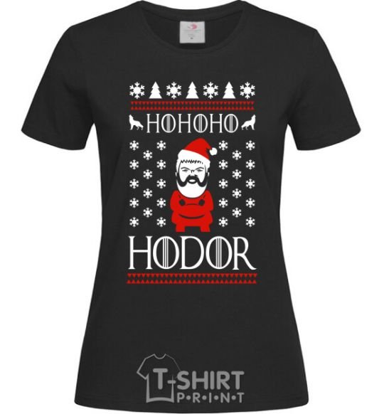 Женская футболка HOHOHODOR Черный фото