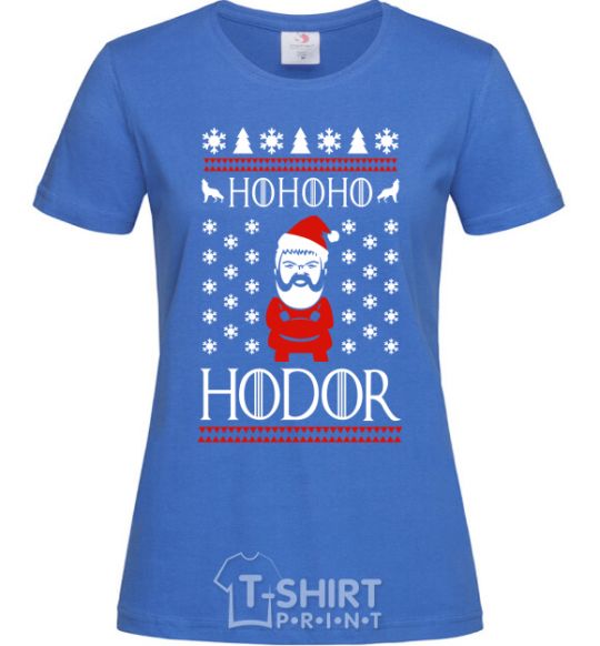 Женская футболка HOHOHODOR Ярко-синий фото