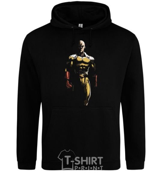 Men`s hoodie One punchman silhouette black фото