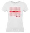 Women's T-shirt One puch man text White фото