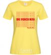 Women's T-shirt One puch man text cornsilk фото