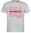 Men's T-Shirt One puch man text grey фото