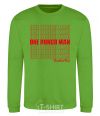 Sweatshirt One puch man text orchid-green фото