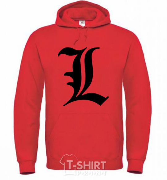 Men`s hoodie Death note L bright-red фото
