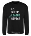 Свитшот eat sleep league repeat Черный фото