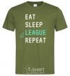 Men's T-Shirt eat sleep league repeat millennial-khaki фото