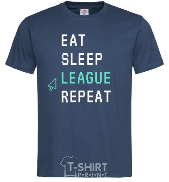 Men's T-Shirt eat sleep league repeat navy-blue фото