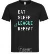 Men's T-Shirt eat sleep league repeat black фото