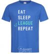 Men's T-Shirt eat sleep league repeat royal-blue фото