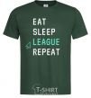 Men's T-Shirt eat sleep league repeat bottle-green фото