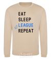 Sweatshirt eat sleep league repeat sand фото