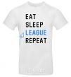 Men's T-Shirt eat sleep league repeat White фото