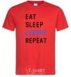 Men's T-Shirt eat sleep league repeat red фото