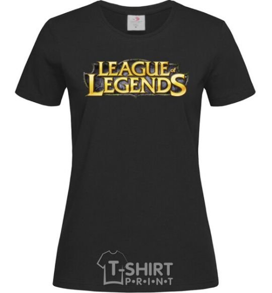 Women's T-shirt League of legends logo V.1 black фото