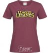 Women's T-shirt League of legends logo V.1 burgundy фото