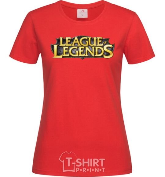 Women's T-shirt League of legends logo V.1 red фото