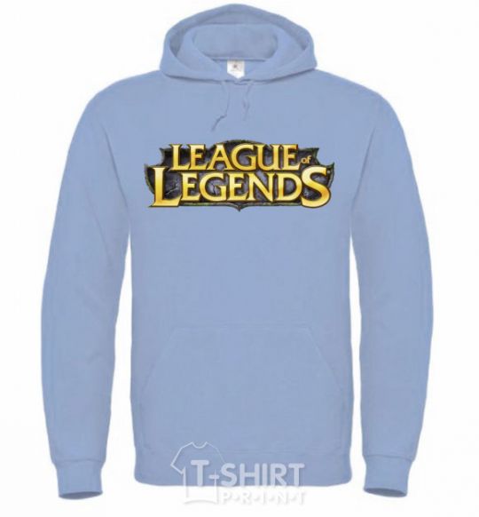 Мужская толстовка (худи) League of legends logo V.1 Голубой фото