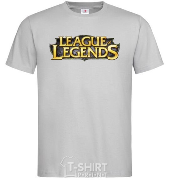 Men's T-Shirt League of legends logo V.1 grey фото