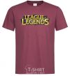 Men's T-Shirt League of legends logo V.1 burgundy фото